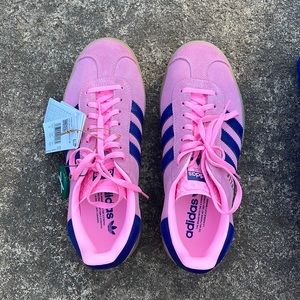 Pink adidas gazelle shoes